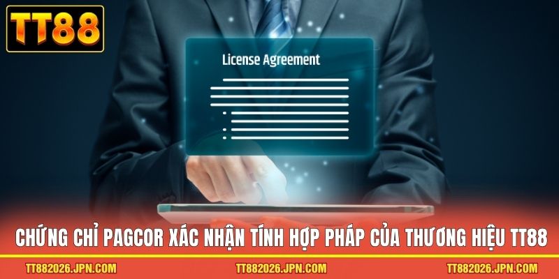 Giấy phép hoạt động TT88 1 Chứng chỉ PAGCOR xác nhận tính hợp pháp của thương hiệu TT88