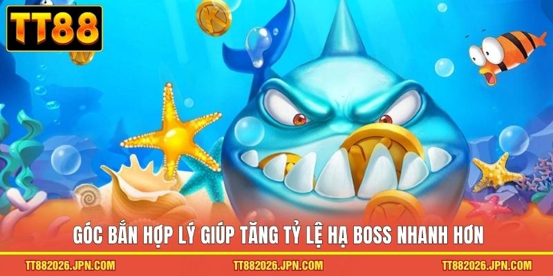 Jili Bắn Cá TT88 Ra Khơi Khám Phá Đại Dương Kho Báu Khủng 2 Góc bắn hợp lý giúp tăng tỷ lệ hạ boss nhanh hơn